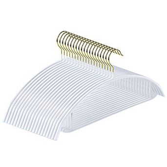 Non Slip Heavy Duty Clothes Hangers 16.5 Inch Wide with Pants Bar for Coats Shirts Dresses