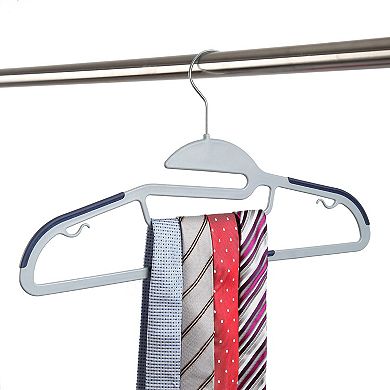 50 Pack Plastic Hangers Heavy Duty Non Slip Pads Space Saving 360 Hook for Closet Shirts Pants Coats