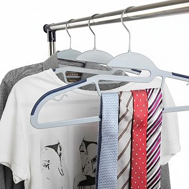 50 Pack Plastic Hangers Heavy Duty Non Slip Pads Space Saving 360 Hook for Closet Shirts Pants Coats