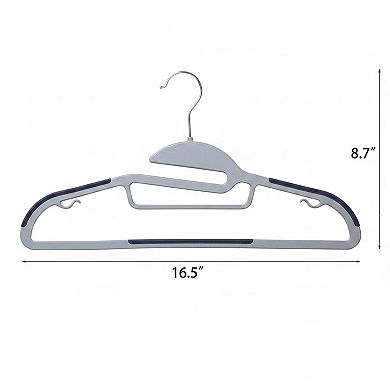 50 Pack Plastic Hangers Heavy Duty Non Slip Pads Space Saving 360 Hook for Closet Shirts Pants Coats