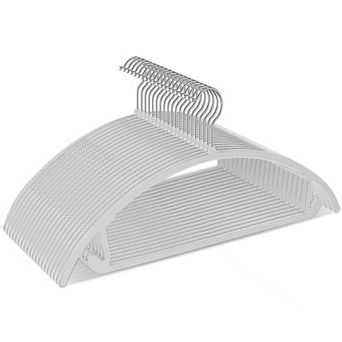 Curved Plastic Hangers No Shoulder Bump Non Slip Heavy Duty 11lbs Capacity