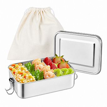 Stainless Steel Bento Box 28oz Leak Proof Dishwasher Safe With Removable Dividers