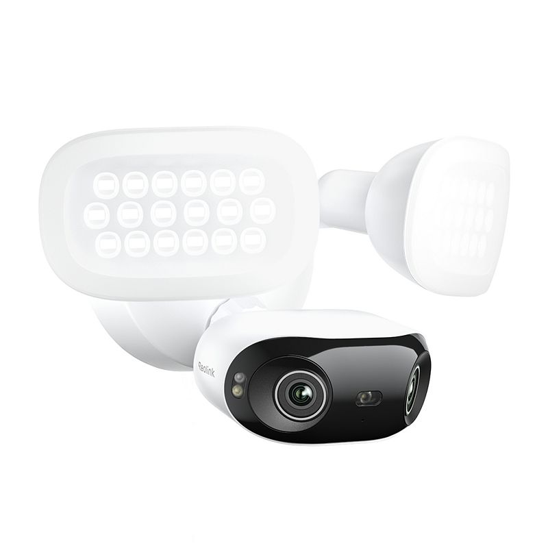 Reolink 4K Outdoor Wired Wi-Fi Security Camera with Floodlights & AI Smart Search, White