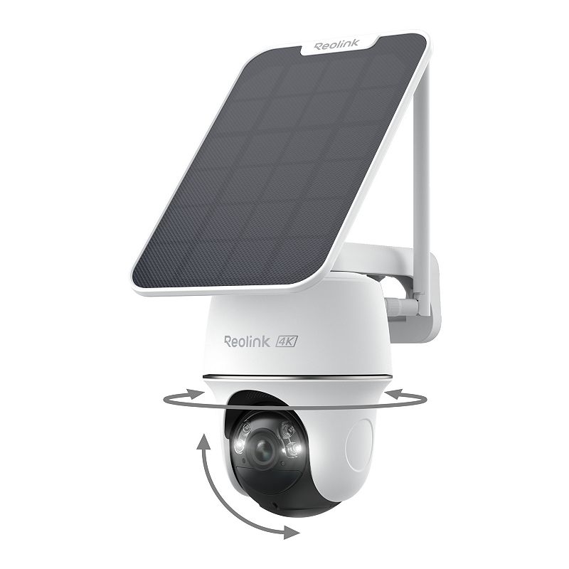 Reolink Argus B440 Solar 4K 8MP Security Camera Outdoor Wireless WiFi with Auto-Tracking Pan Tilt, White