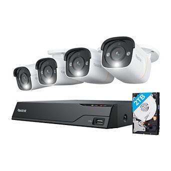 Reolink 8-Channel 4K 12MP PoE NVR System with 4 Bullet Cameras & 2TB HDD