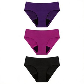 Women Heavy Flow Leakproof Period Underwear Seamless Overnight Protection 3 pk