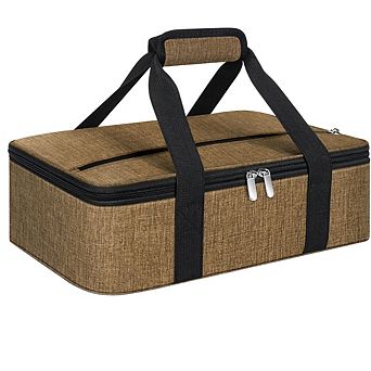 Corduroy Insulated Casserole Carrier Fits 9"x13" Baking Dish for Potluck and Picnic