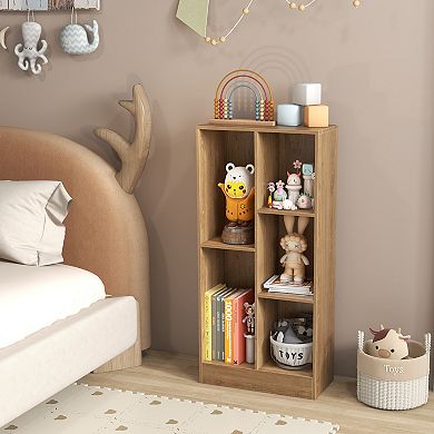 5 Cube Bookcase Floor Bookshelf With Anti Tip Kits
