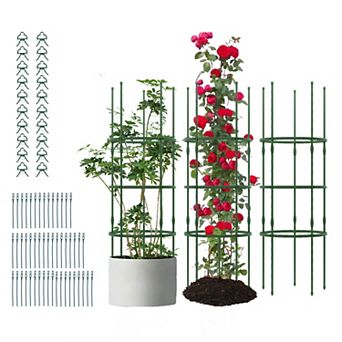 Adjustable Plant Support Trellis 3 Pack 60 Inch Tomato Cage for Climbing Plants
