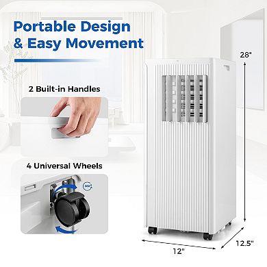 10000 BTU Portable Air Conditioner for Rooms up to 350 Sq Ft with Timer