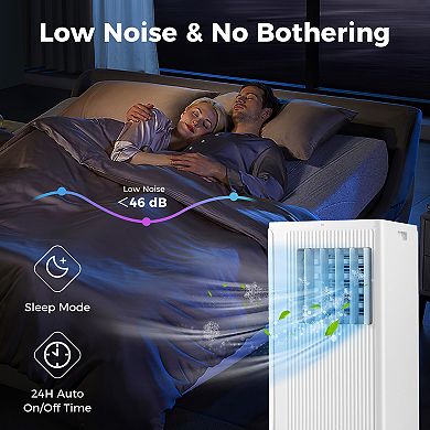 10000 BTU Portable Air Conditioner for Rooms up to 350 Sq Ft with Timer