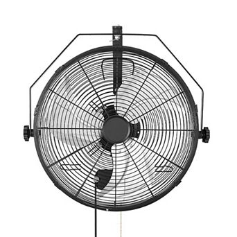 Wall Mount Fan, 18 in Wall Mounted Hanging Fan with IP44-rated Protection, 3-Speed, Commercial