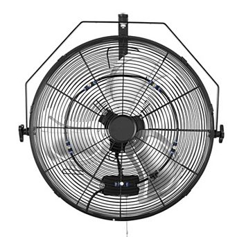 Wall Mount Fan, 20 in Wall Mounted Hanging Fan with Mist, IP44-rated Protection, 3-Speed, Commercial