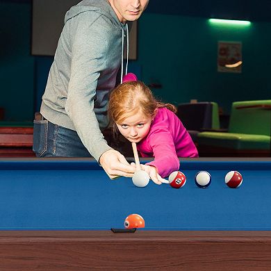 48 Inch Pool Table with Full Ball Set and Cue Sticks for Kids and Adults