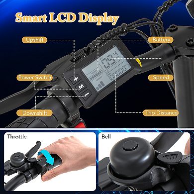 Folding Electric Bike 500W Motor Dual Disc Brakes LCD Display