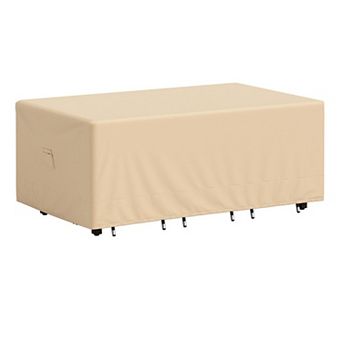 Patio Furniture Cover Waterproof Outdoor Sofa Table Cover with Click Close Straps