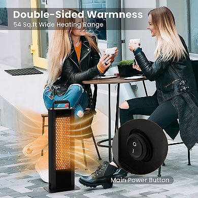 Infrared Patio Heater with Double Sided Heating and IP65 Waterproof Design
