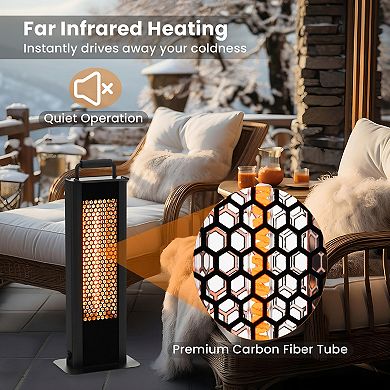 Infrared Patio Heater with Double Sided Heating and IP65 Waterproof Design