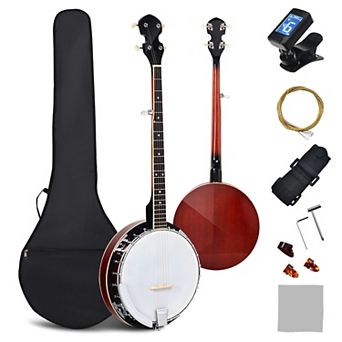 5 String Banjo with Geared 5th Tuner and Hard Case