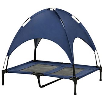 IFMALL Portable Elevated Pet Cot with Canopy for Outdoor Comfort and Breathability