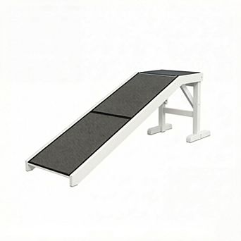 IFMALL Easy Access Pet Ramp with Rest Platform for Dogs and Cats Under 66 lbs