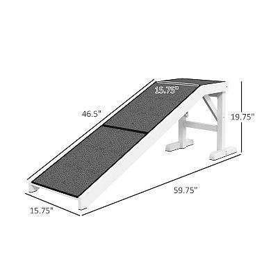 IFMALL Easy Access Pet Ramp with Rest Platform for Dogs and Cats Under 66 lbs