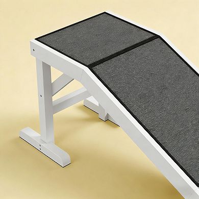 IFMALL Easy Access Pet Ramp with Rest Platform for Dogs and Cats Under 66 lbs