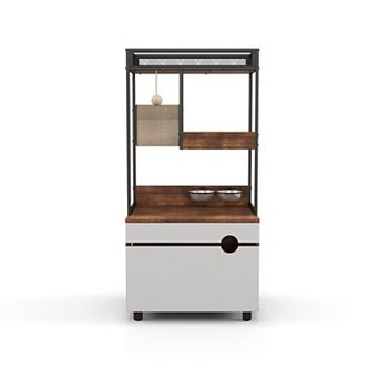IFMALL Multifunctional Cat Furniture Enclosure with Scratching Post and Storage Cabinet