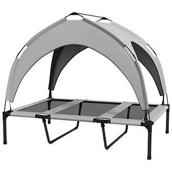 IFMALL Elevated Cooling Cot with Protective Canopy for Large Dogs - Portable Design