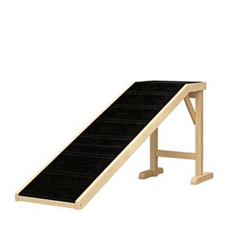 IFMALL Sturdy Wooden Pet Ramp with Anti-Slip Carpet Surface for Home Use