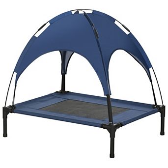 IFMALL Portable Elevated Dog Cot Bed with Canopy Top - Outdoor Pet Resting Solution