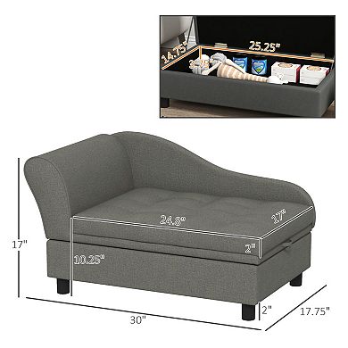 IFMALL Small Pet Sofa with Storage Compartment for Compact Pets