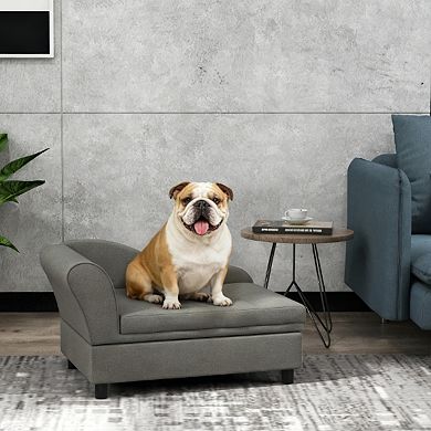 IFMALL Small Pet Sofa with Storage Compartment for Compact Pets