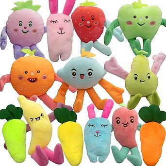 Carrot Dog Squeaky Toy, Cute Plush Chew & Play Toy