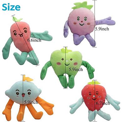 Carrot Dog Squeaky Toy, Cute Plush Chew & Play Toy