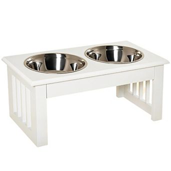 IFMALL Elevated Pet Feeding Station with Double Stainless Steel Bowls