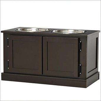 IFMALL Elevated Dog Feeder Stand with Storage Cabinet and Removable Bowls