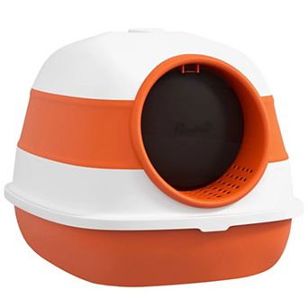 IFMALL Enclosed Foldable Pet Litter Box with Odor Control and Easy Cleaning