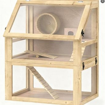 IFMALL Three-Tier Small Animal Habitat with Detachable Base and Play Accessories