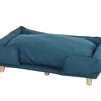 IFMALL Elevated Pet Couch with Removable Cushion and Sturdy Wood Legs