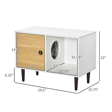 IFMALL Elevated Indoor Pet House with Cushion for Small Cats Under 11 Pounds
