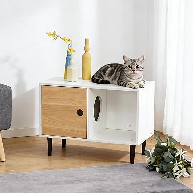 IFMALL Elevated Indoor Pet House with Cushion for Small Cats Under 11 Pounds