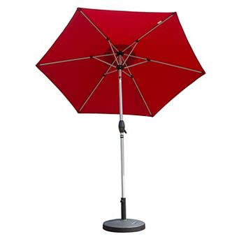 Patio Umbrella, Push Button Tilt, Crank, UV Protection, Waterproof, for Garden Deck Backyard Pool