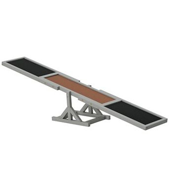 IFMALL Wooden Dog Agility Seesaw for Training and Physical Exercise
