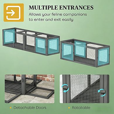 IFMALL Modular Outdoor Pet Play Tunnel with Multiple Entry Points