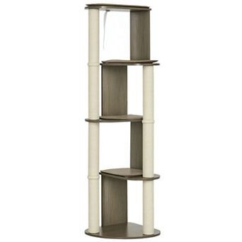 IFMALL Multilevel Corner Cat Climbing Tower with Padded Perches and Scratching Posts