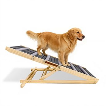 IFMALL Upgraded Adjustable Pet Ramp with Non-Slip Surface for Furniture Access