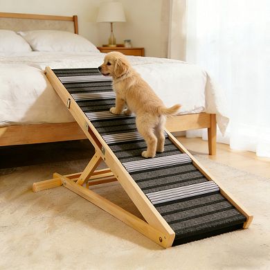 IFMALL Upgraded Adjustable Pet Ramp with Non-Slip Surface for Furniture Access