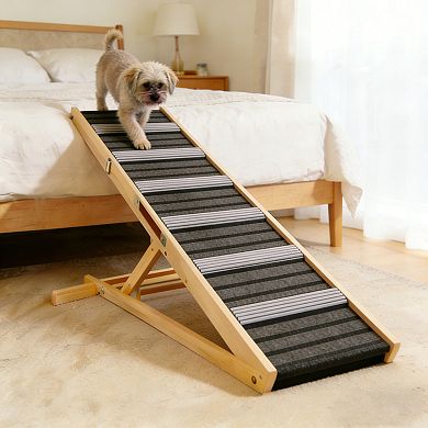 IFMALL Upgraded Adjustable Pet Ramp with Non-Slip Surface for Furniture Access
