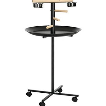 IFMALL Portable Bird Feeding Station with Wheels and Stainless Steel Bowls